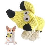 Genérico Pet Interactive Games teether, Dog Plush Rope Toys, Plush Puppy Toyss with Pull Rope, Fun Boredom Busters For Large Dogs & Aggressive Chewers, 9.84x7.87x3.15 Inches