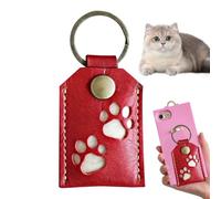 Genérico Pet Memorial Keychain Pendant - 2.76x1.89 Inches | Dog Hair Memorial Square Locket Keychain | Collection Storage Bag Commemorative Pouch Photo Holder - For Friends, Classmate