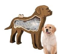 Genérico Pet Memorial Memory Box - Wooden Keepsake Case for Ashes Hair Teeth Nails, Decorative Storage Holder for Dog Cat, Remembrance Gift for Animal Lovers Home Desk Display