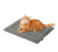 Genérico Pet Self Warming Mat, Self Heating Cat Dog Bed, Washable & Non-Slip Crate Mat,Soft Corduroy Fleece, Indoor Outdoor Pet Blanket for Puppies & Kittens (Gray,XL:23 * 35in)