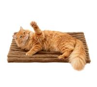 Genérico Pet Self Warming Mat, Self Heating Cat Dog Bed, Washable & Non-Slip Crate Mat,Soft Corduroy Fleece, Indoor Outdoor Pet Blanket for Puppies & Kittens (Khaki,XL:23 * 35in)
