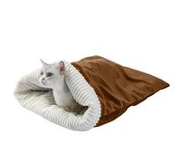 Genérico Pet Sleeping Bag, Cat Hideaway for Warming Pad Sack with Velvet Plush, Winter Pets Nests with Rest Function, Cat Bed for Indoor Car Travel Home Hiding for Kitten Puppy Small Dog