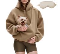 Genérico Pet Sling Hoodie, Cozy Soft Carrying Sweatshirt with Pet Pocket for Autumn Winter, Hoodies with Dog Cat Pouch For Women