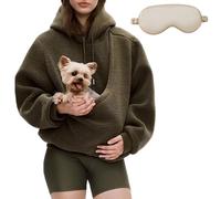 Genérico Pet Sling Hoodie, Cozy Soft Carrying Sweatshirt with Pet Pocket for Autumn Winter, Hoodies with Dog Cat Pouch For Women