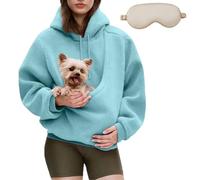 Genérico Pet Sling Hoodie, Cozy Soft Carrying Sweatshirt with Pet Pocket for Autumn Winter, Hoodies with Dog Cat Pouch For Women