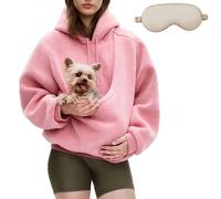 Genérico Pet Sling Hoodie, Cozy Soft Carrying Sweatshirt with Pet Pocket for Autumn Winter, Hoodies with Dog Cat Pouch For Women