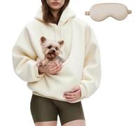 Genérico Pet Sling Hoodie, Cozy Soft Carrying Sweatshirt with Pet Pocket for Autumn Winter, Hoodies with Dog Cat Pouch For Women