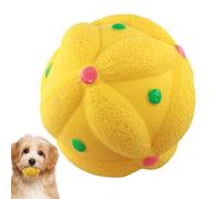 Genérico Pet Teething Chew, Squeaky Latex Molar Ball, 3.15x3.15x3.15 Inches, Bite Resistant Design, Soft Safe Texture, Teeth Cleaning Function, Dog Chew Toys for Pet Shops and Home (Yellow)