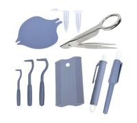 Genérico Pet Tick Removal Tool Set (10 Piece) | PP & Metal, 80g, Professional Kit | Tweezers & Hooks For Cats, Dogs, Rabbits & Horses | Complete Flea & Tick Remover For Pets & Livestock