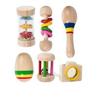 Genérico Pet Toys, Chew Toys, Wooden Material Colorful Design Bite-Resistant Fun Shapes Interactive Sturdy Build Stimulating Sounds, Hamster Teether for Indoor Pets