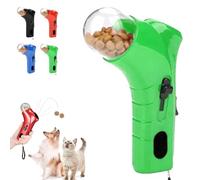 Genérico Pet Treat Launcher, Cats Treat Dispenser Shooter Toy, Handheld Interactive Pet Snack Catapult (Green)