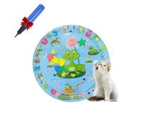 Genérico Pet Water Bed, Cat Water Bed Toy, Cooling Mat, Cat Water Mat with Fish, PVC Material, Cool Comfort Inflatable Water Pad, for Cats and Dogs (65 CM Frogs)