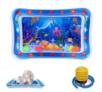 Genérico Pet Water Bed, Ocean Breeze Splashland for Cat Dog, Cat Waterbed Toy with Fish, Thickened Anti-Scratch Water Mat, Feel Cool Comfort (Rectangle A)