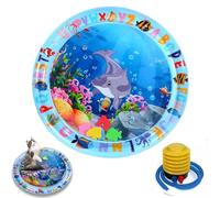 Genérico Pet Water Bed, Ocean Breeze Splashland for Cat Dog, Cat Waterbed Toy with Fish, Thickened Anti-Scratch Water Mat, Feel Cool Comfort (Round B)