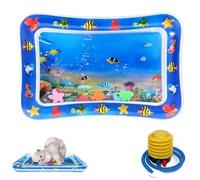 Genérico Pet Water Bed, Ocean Breeze Splashland for Cat Dog, Cat Waterbed Toy with Fish, Thickened Anti-Scratch Water Mat, Feel Cool Comfort (Rectangle B)
