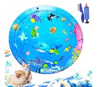 Genérico Pet Water Bed, Petwater Bed for Dogs, Cat Watermat, 39.3 * 39.3" Pet Waterbed Play Mat for Playing Sleeping, Cat Interactive Toys with Inflator (#F)