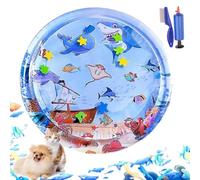 Genérico Pet Water Bed, Petwater Bed for Dogs, Cat Watermat, 39.3 * 39.3" Pet Waterbed Play Mat for Playing Sleeping, Cat Interactive Toys with Inflator (#B)