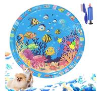 Genérico Pet Water Bed, Petwater Bed for Dogs, Cat Watermat, 39.3 * 39.3" Pet Waterbed Play Mat for Playing Sleeping, Cat Interactive Toys with Inflator (#D)