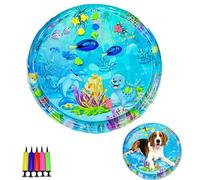 Genérico Pet Water Bed, Thickened Water Sensory Play Mat for Cats Dog, Non-Scratch Design for Self Play Feel Cool Comfort Washable Inflatable Playmat (J,41.3 * 41.3inch)
