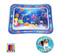 Genérico Pet Water Bed, Thickened Water Sensory Play Mat for Cats Dog, Non-Scratch Design for Self Play Feel Cool Comfort Washable Inflatable Playmat (B,41.3 * 41.3inch)