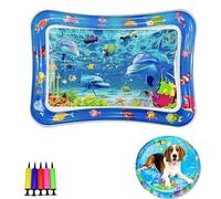 Genérico Pet Water Bed, Thickened Water Sensory Play Mat for Cats Dog, Non-Scratch Design for Self Play Feel Cool Comfort Washable Inflatable Playmat (A,41.3 * 41.3inch)