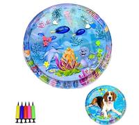 Genérico Pet Water Bed, Thickened Water Sensory Play Mat for Cats Dog, Non-Scratch Design for Self Play Feel Cool Comfort Washable Inflatable Playmat (K,41.3 * 41.3inch)