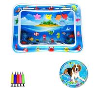 Genérico Pet Water Bed, Thickened Water Sensory Play Mat for Cats Dog, Non-Scratch Design for Self Play Feel Cool Comfort Washable Inflatable Playmat (E,41.3 * 41.3inch)