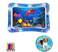 Genérico Pet Water Bed, Thickened Water Sensory Play Mat for Cats Dog, Non-Scratch Design for Self Play Feel Cool Comfort Washable Inflatable Playmat (C,41.3 * 41.3inch)