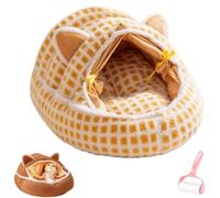 Genérico Pet Winter Cozy Plush Cave,Indoor Semi Enclosed Cat Bed,Anti Slip Washable Comfort Nest Bed for Dogs and Cats,Warm Soft Removable Snuggle Hut for Cats and Dogs