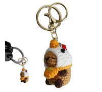 Genérico Petit Porte-clés Capybara,Porte-clés Capybaraau Crochet,Crochet CapybaraPeluche - Vêt Lage pour Sac, Fil, Petite Pend