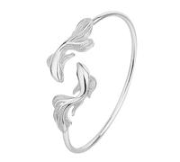 Genérico Petite De Par 4 Anillos Elásticos Doble Pulsera Tendencia, Chapado en Cobre, Pez Oro Genuino Inoxidable Ancho Natural Joyería, talla única, Cobre, No es una piedra preciosa