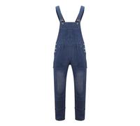 Genérico Peto Vaquero Hombre - Peto Hombre Verano De Mezclilla Retro Moda Denim Prácticos Multibolsillos Clásico Holgados Ajustable Jeans Largo Elástico Talla Grande Mono con Abertura En Las Piernas