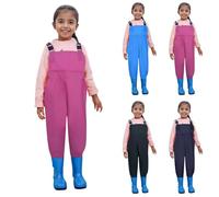 Genérico Peto Vaquero NiñA Corto Botas Impermeables de con Antideslizante para Niños y Niñas (13-14 Years)