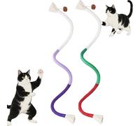 Genérico Pets Cat Chew Rope, Catnip-Infused Organic Cotton Chew Rope Toys for Cats, Cotton Chews Ropes Toys for Cats, 28 Inches Catrope for Teeth Cleaning (2pcs-B)