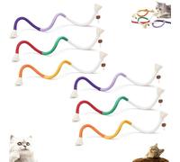 Genérico Pets Cat Chew Rope, Organic Cotton Chew Rope Toys for Cats, Silent Self-Entertainment Cat Toy, for All Breeds 28 Inches String, Consume The kitten's Energy (6PCS)