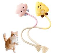 Genérico Pets Cat Chew Rope, with Dolls Organic Cotton Chew Rope Toys for Cats, Cotton Chews Ropes Toys for Cats, 23 Inches Catrope for Teeth Cleaning (AC)