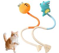 Genérico Pets Cat Chew Rope, with Dolls Organic Cotton Chew Rope Toys for Cats, Cotton Chews Ropes Toys for Cats, 23 Inches Catrope for Teeth Cleaning (BD)