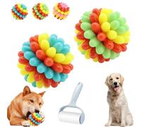 Genérico Pets Dog Toys, Pets Chew Ball, Heavy-Duty Spiky Chew Ball, Medium & Small Dogs Teeth Cleaning Chewing Training, Supports Oral Health During Play (Blue+Green)