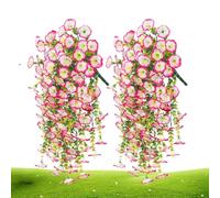 Genérico Petunias Artificiales - Flores Colgantes de Seda Realistas | Decoración Jardín Patio Porche Interior Exterior | Plantas Resistentes a la Intemperie, Bajo Mantenimiento, Juego de 2
