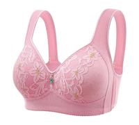 Genérico Pezoneras De Silicona Sujetador erótico de Talla Grande para Mujer, Ropa Interior cómoda con de algodón, Sexy, Sexy Sujetador Copa D (Pink, D)