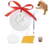 Genérico Pfotenabdruck-Ornament-Set - Lufttrocknendes Ton-Andenken