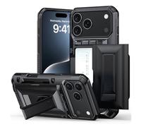 Genérico Phone 17 Pro MAX Case,2025 Shockproof Wallet Phone Case,with Card Holder Heavy Duty Protective Dual Layer Hidden Card Slot Slim Wallet Phone Cover for Women&Men (B)