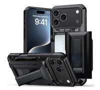 Genérico Phone 17 Pro MAX Case,2025 Shockproof Wallet Phone Case,with Card Holder Heavy Duty Protective Dual Layer Hidden Card Slot Slim Wallet Phone Cover for Women&Men (A)