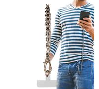 Genérico Phone Chain - Outdoor Wrist Strap Lanyard | Adjustable Anti Drop Rope with Secure Metal Clips, Lightweight Mobile Phone Holder, Travel Safety Accessory for Hands Free Carry