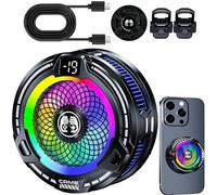 Genérico Phone Cooler - Magnetic Cellphone Radiator | 30W Semiconductor Cooling Fan | 3-Speed Adjustable, AI-Powered Variable Frequency, For Live Streaming E-Sports Summer Hot Weather