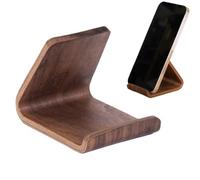 Genérico Phone Desk Holder Stable Wooden Anti-Slip Cellphone Holder Mount