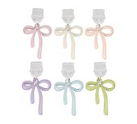 Genérico Phone Dust Plug - 6 Pieces Plug Cover Bow Charging Port Protector - Zinc Alloy Protective Cellphone Charm - Tiny Phone Decor for Women & Men
