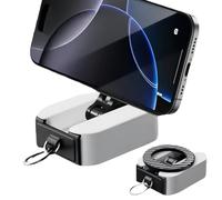 Genérico Phone Holder - 2 Inches Phone Holders for Viewing, Adjustable Angle with Foldable Support, Magnetic Smartphone Mount for Live Streaming, Driving Navigation, Compact Design Black