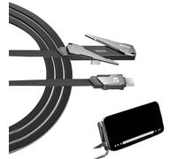 Genérico Phone Holder Charger Cable - T Shape Power Cord for Hands Free Use | 240W Type C to Type C Fast Charging Wire with Invisible Support Design for Desk Home Office Travel