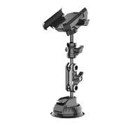 Genérico Phone Holder Mount, Suction Cup Stand, Windshield Bracket Grip, Adjustable Arm Design, Strong Vacuum Lock, Ideal for Cars, Trucks, Taxis, Glass, Dashboard, Travel Easy to Use